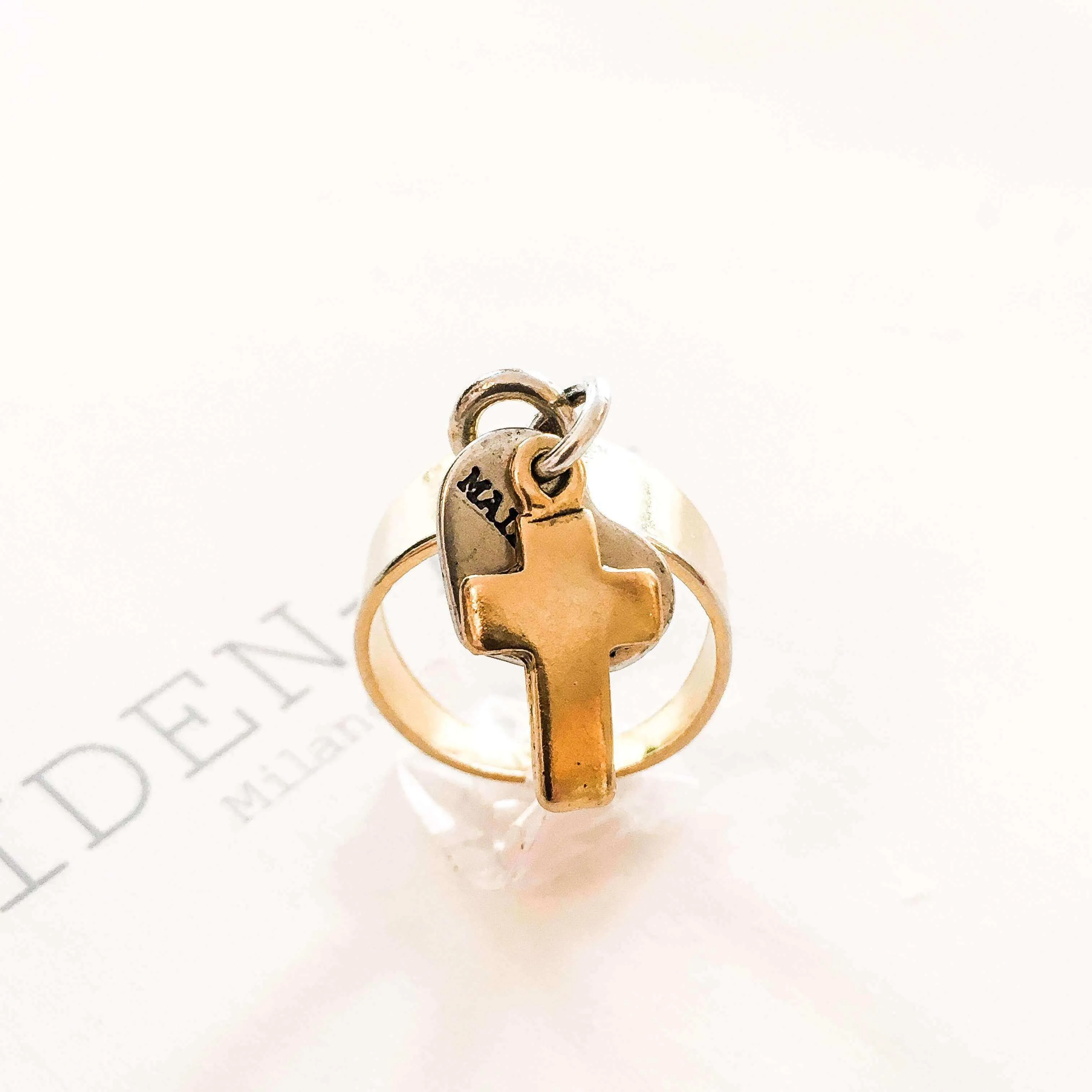 Cross Ring in Gold. Cross ring gold, Cross Jewelry, Gold Cross jewelry.