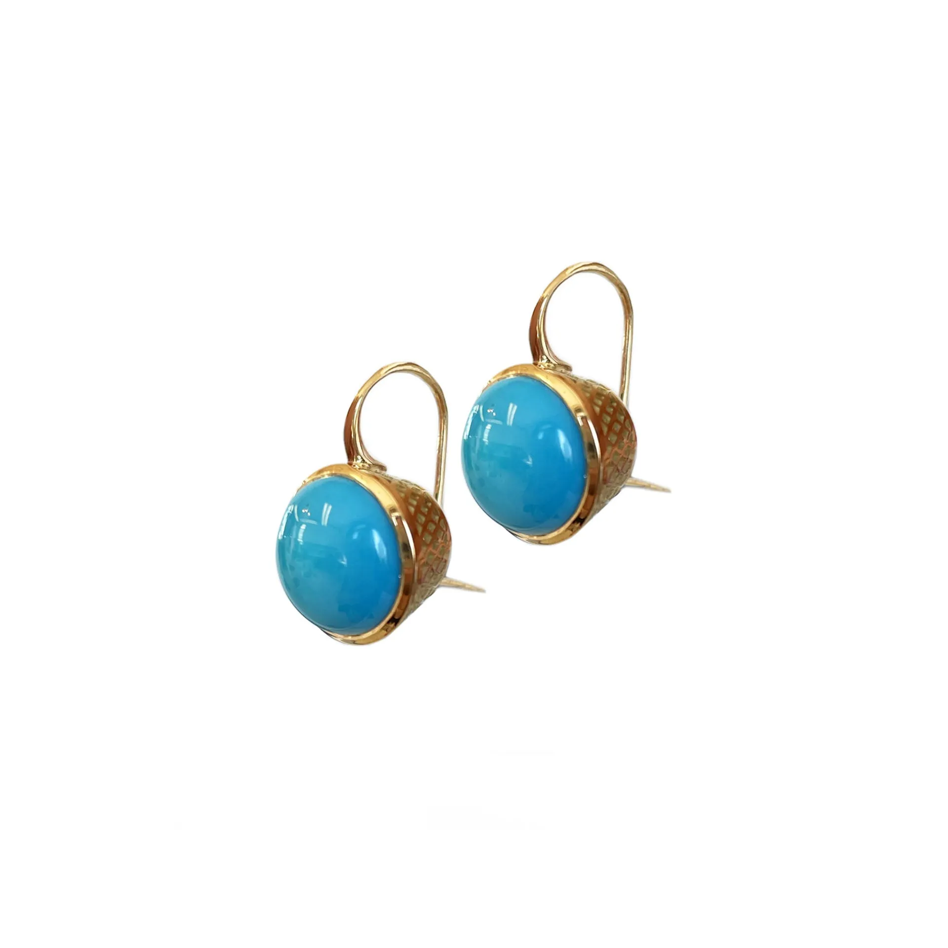 Crownwork Turquoise Earrings