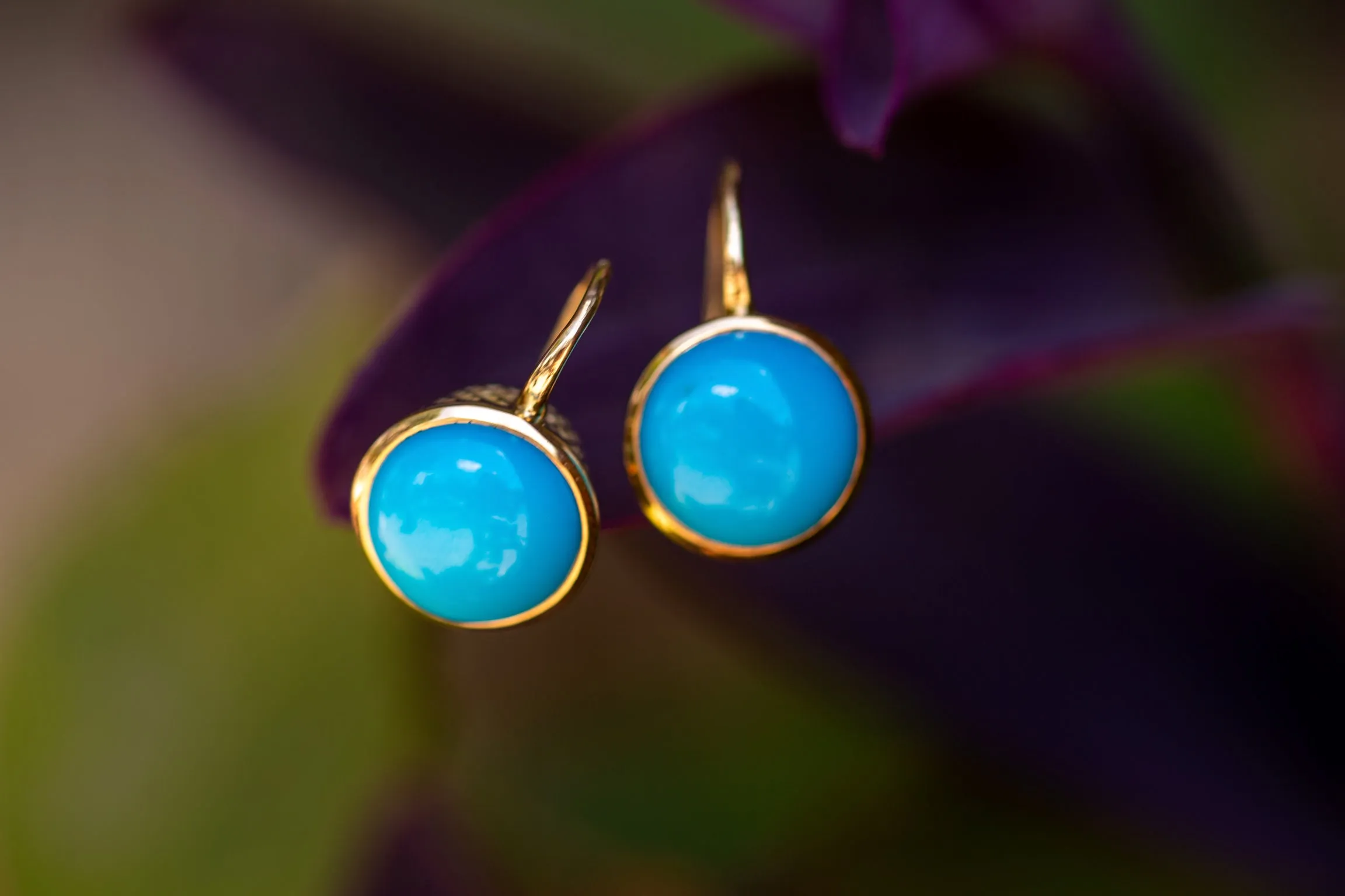 Crownwork Turquoise Earrings