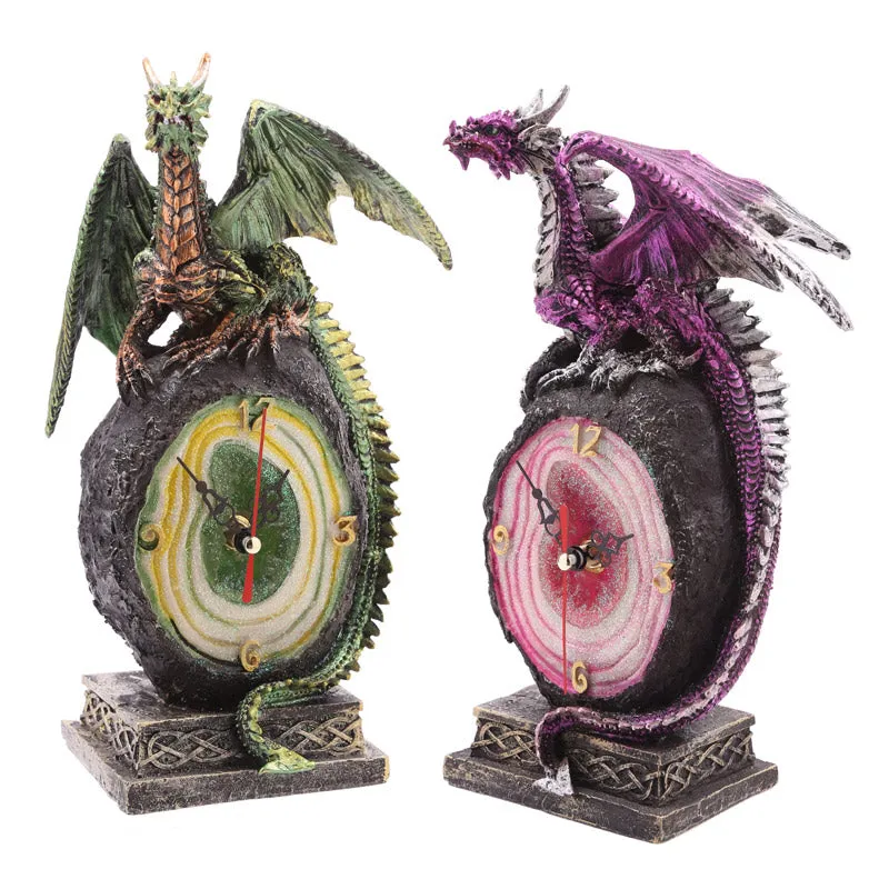 Crystal Geode Dark Legends Dragon Clock DRG413