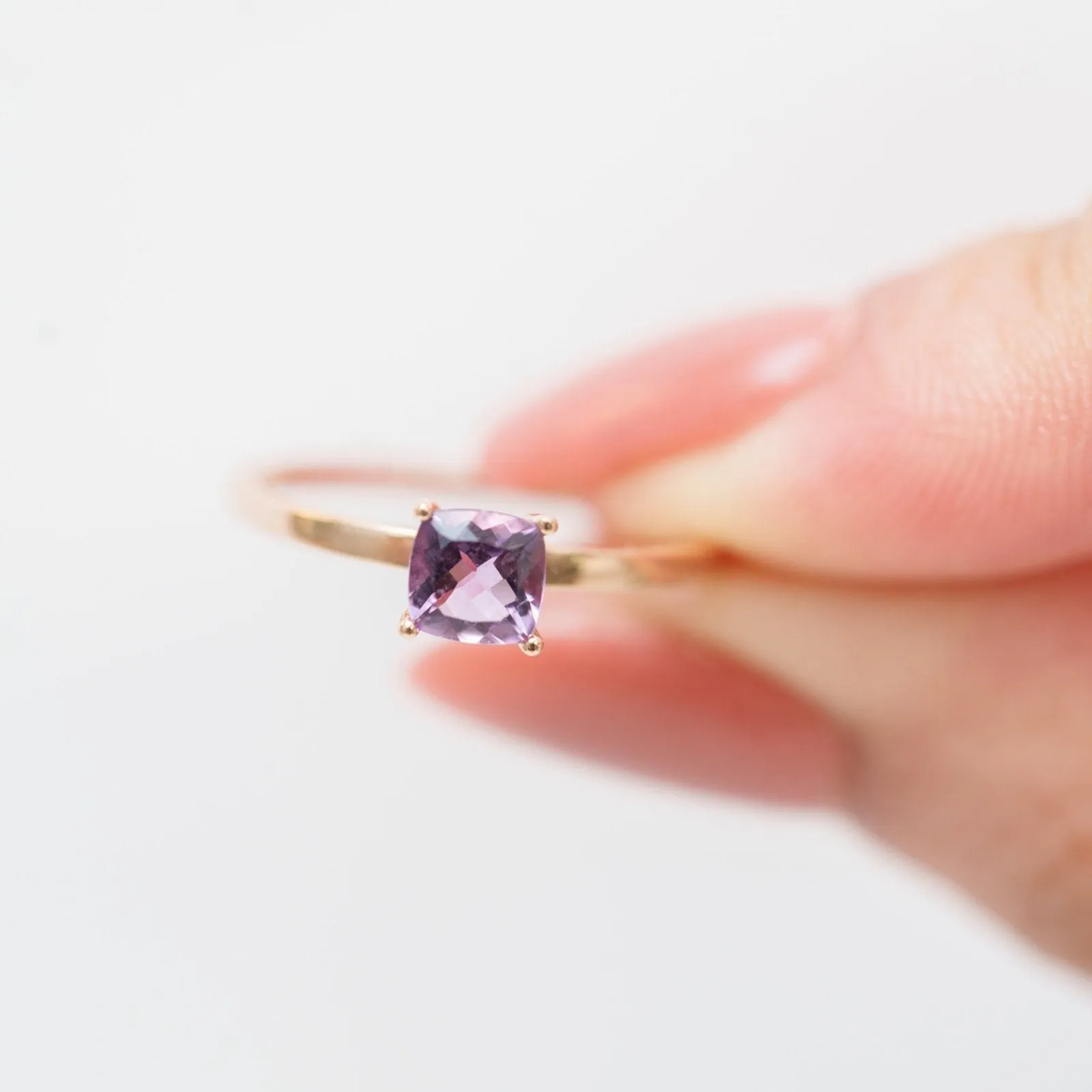 Cushion Cut Amethyst Cocktail Ring