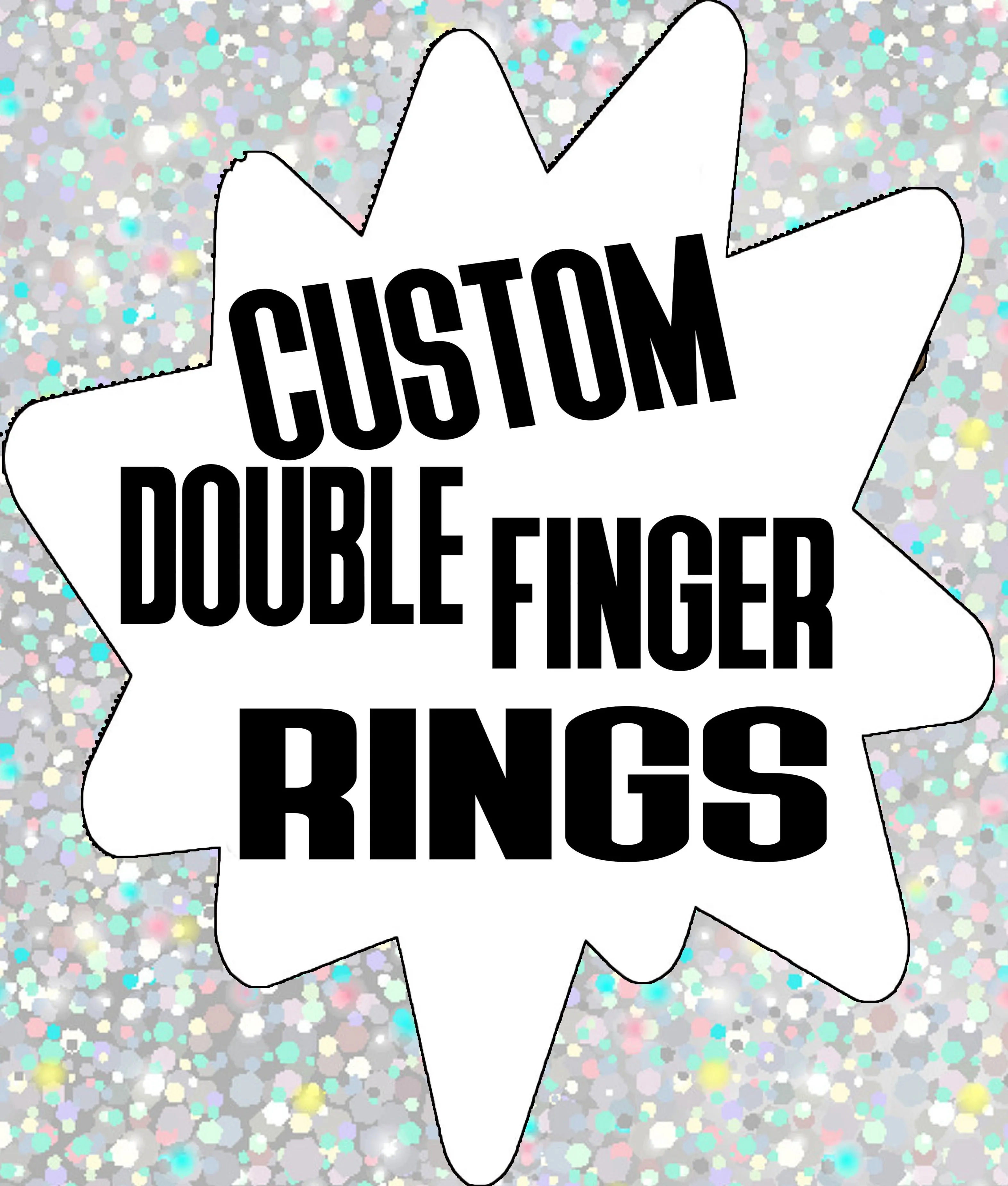 Custom Double Finger Nameplate Rings