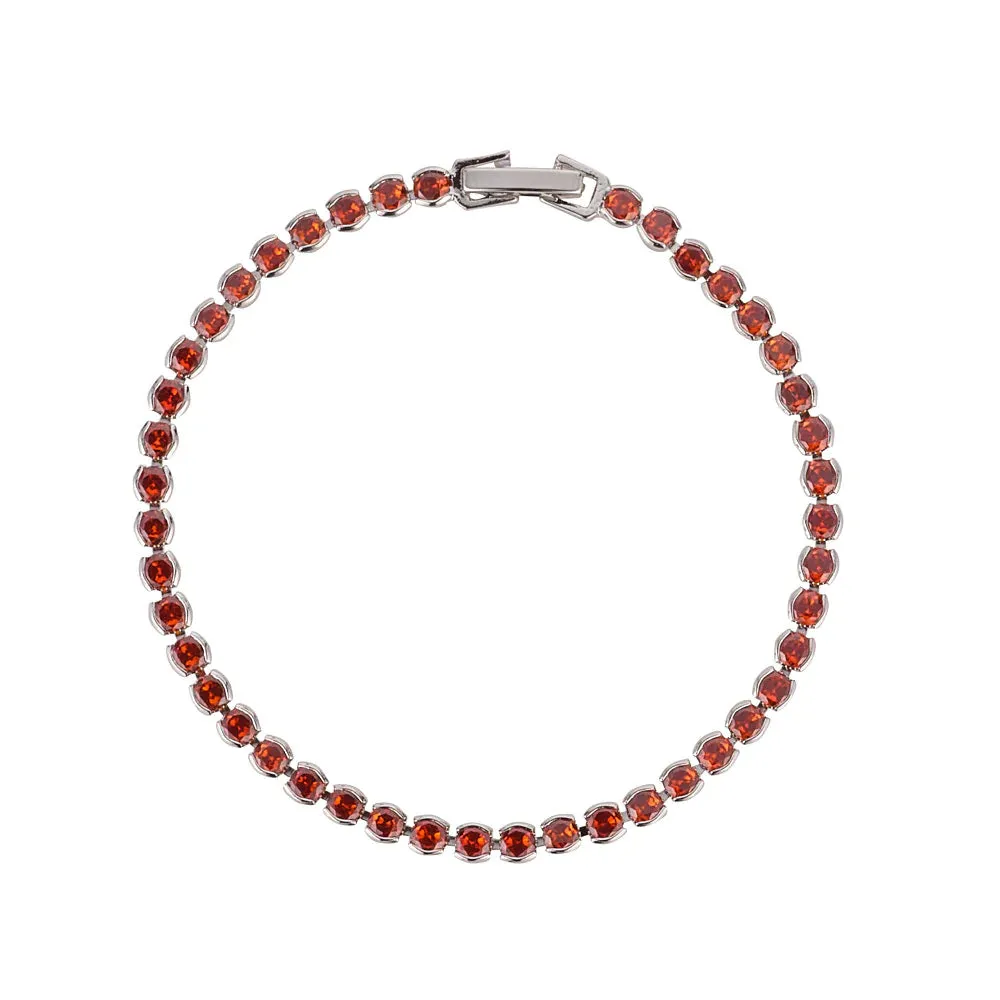 Dakota Garnet Tennis Bracelet- Knight & Day Jewellery