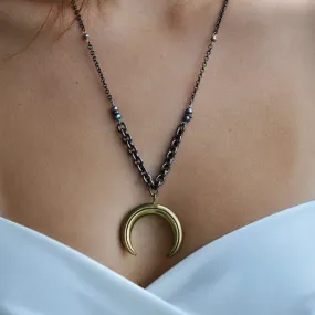 DARCI - DOUBLE CRESCENT NECKLACE