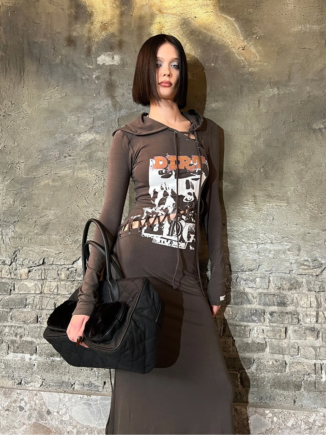 Detachable Slim Hooded Sweat Dress