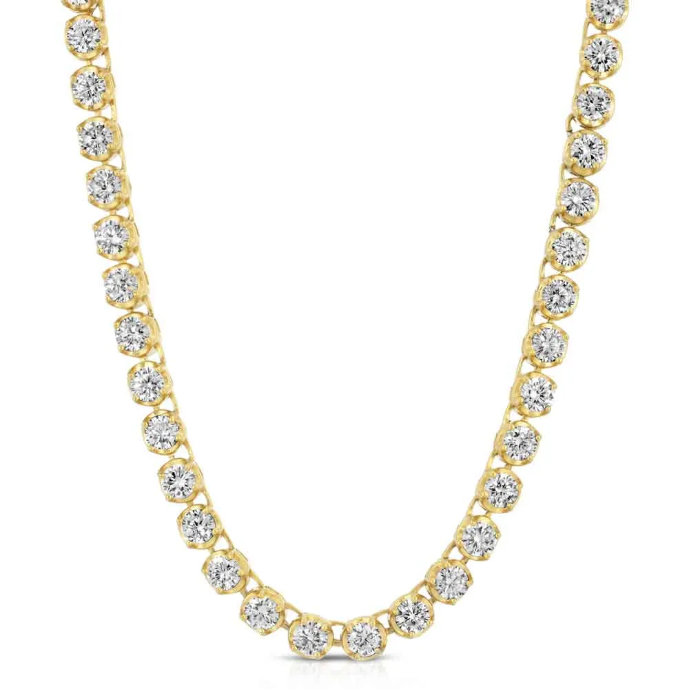 Diamond Buttercup Tennis Gold Chain 4mm