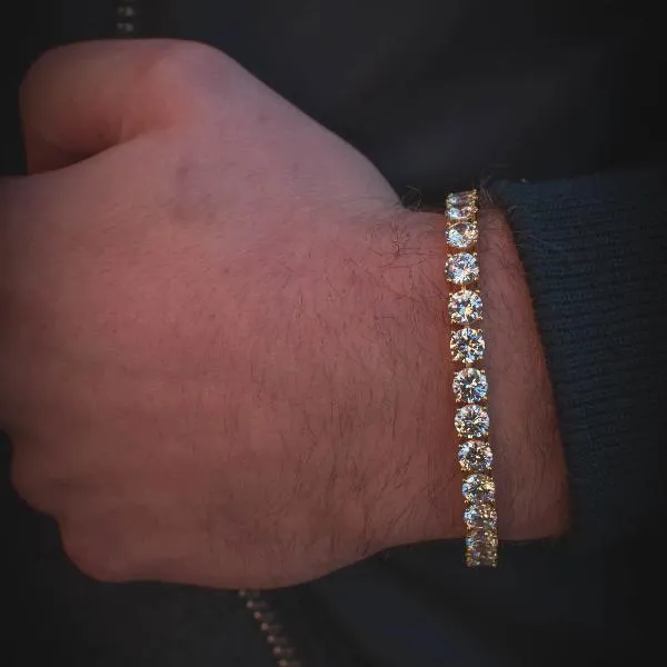 Diamond Tennis Bracelet in Yellow/White Gold (6mm)