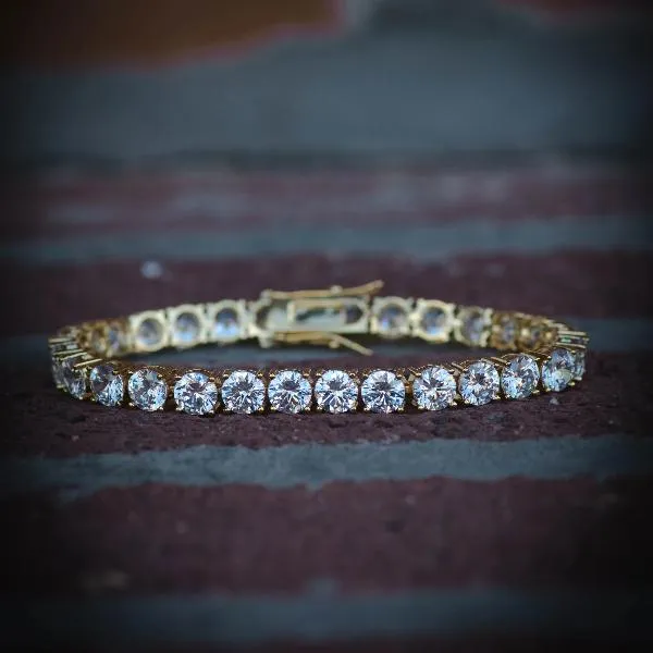 Diamond Tennis Bracelet in Yellow/White Gold (6mm)