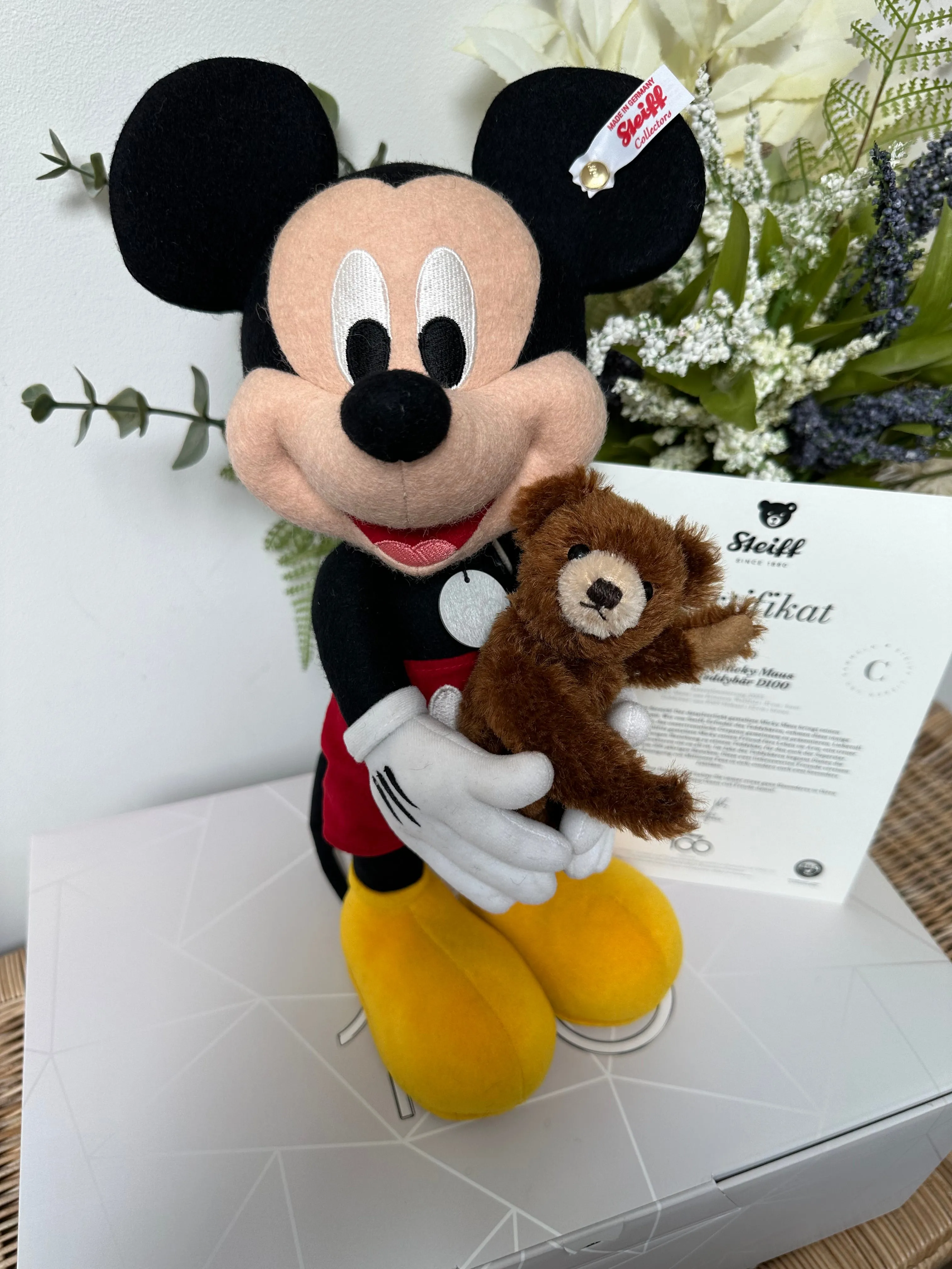 Disney Mickey Mouse with Teddy Bear Steiff Limited Edition D100 No 730