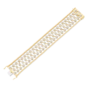 Dujour Couture Gold Full Diamond Bracelet