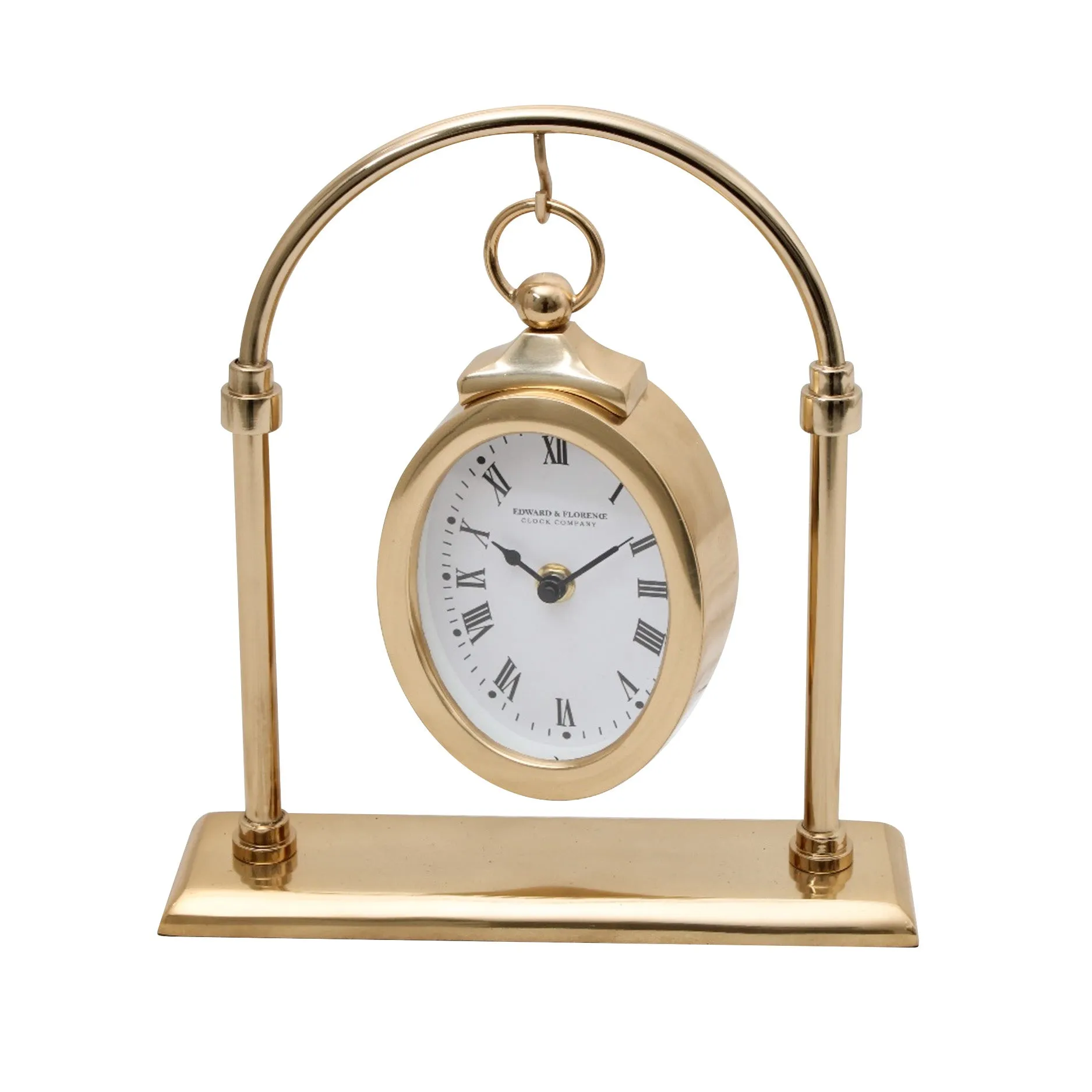 Edward Florence Hanging Clock - Gold