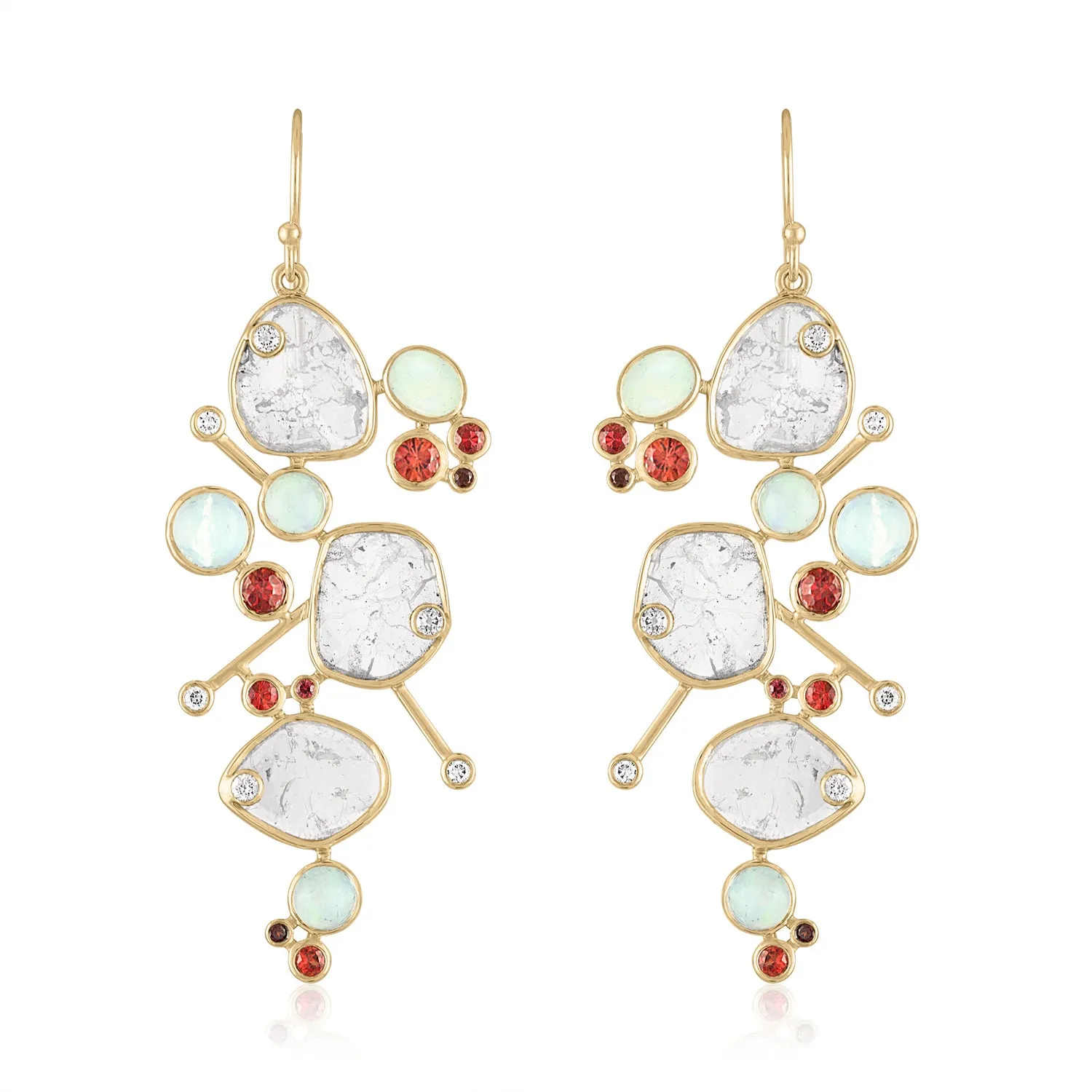 ETHERIA CLUSTER EARRINGS OPAL XL