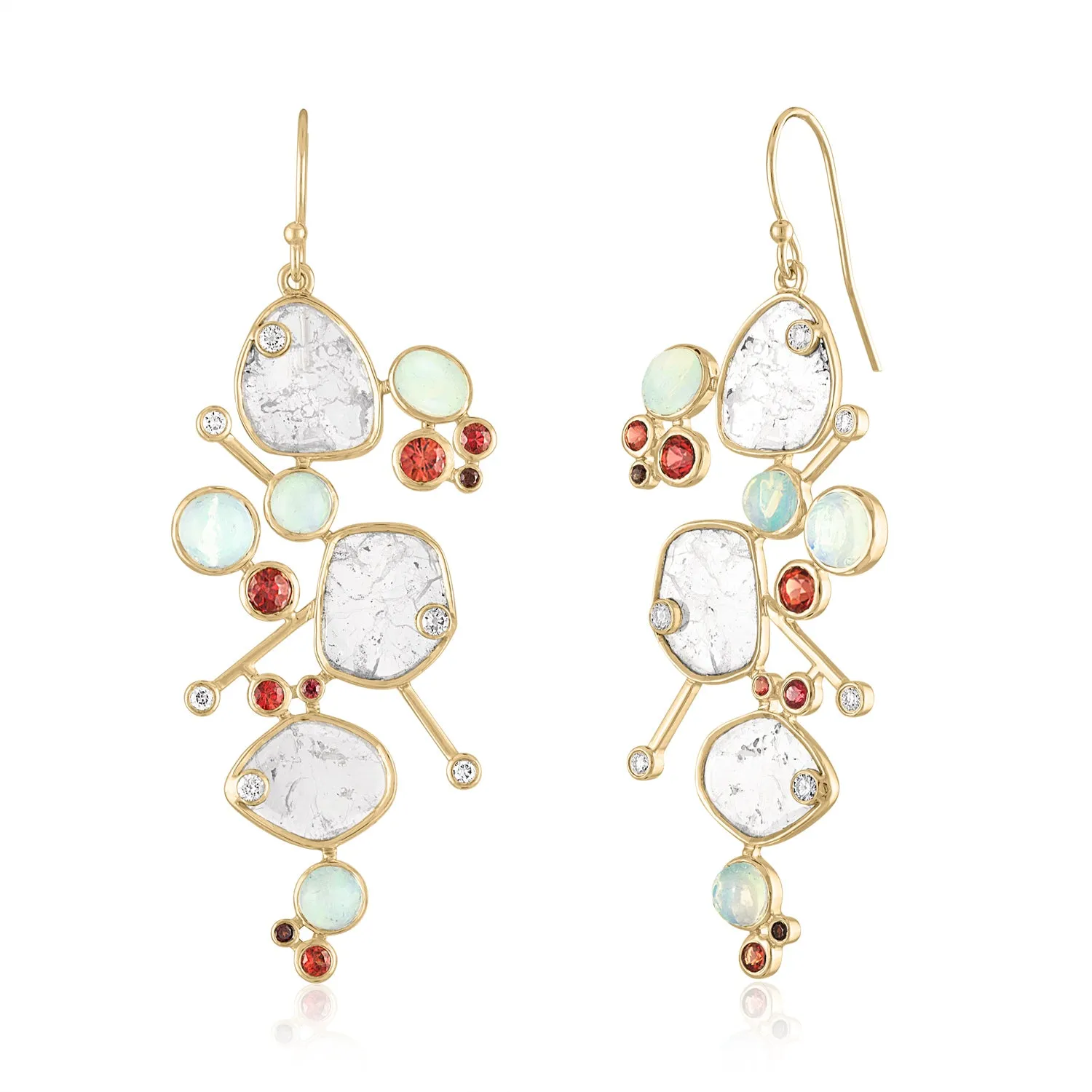 ETHERIA CLUSTER EARRINGS OPAL XL