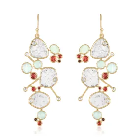 ETHERIA CLUSTER EARRINGS OPAL XL