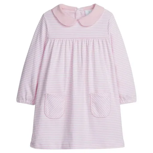 Evelyn Dress - Light Pink Stripe