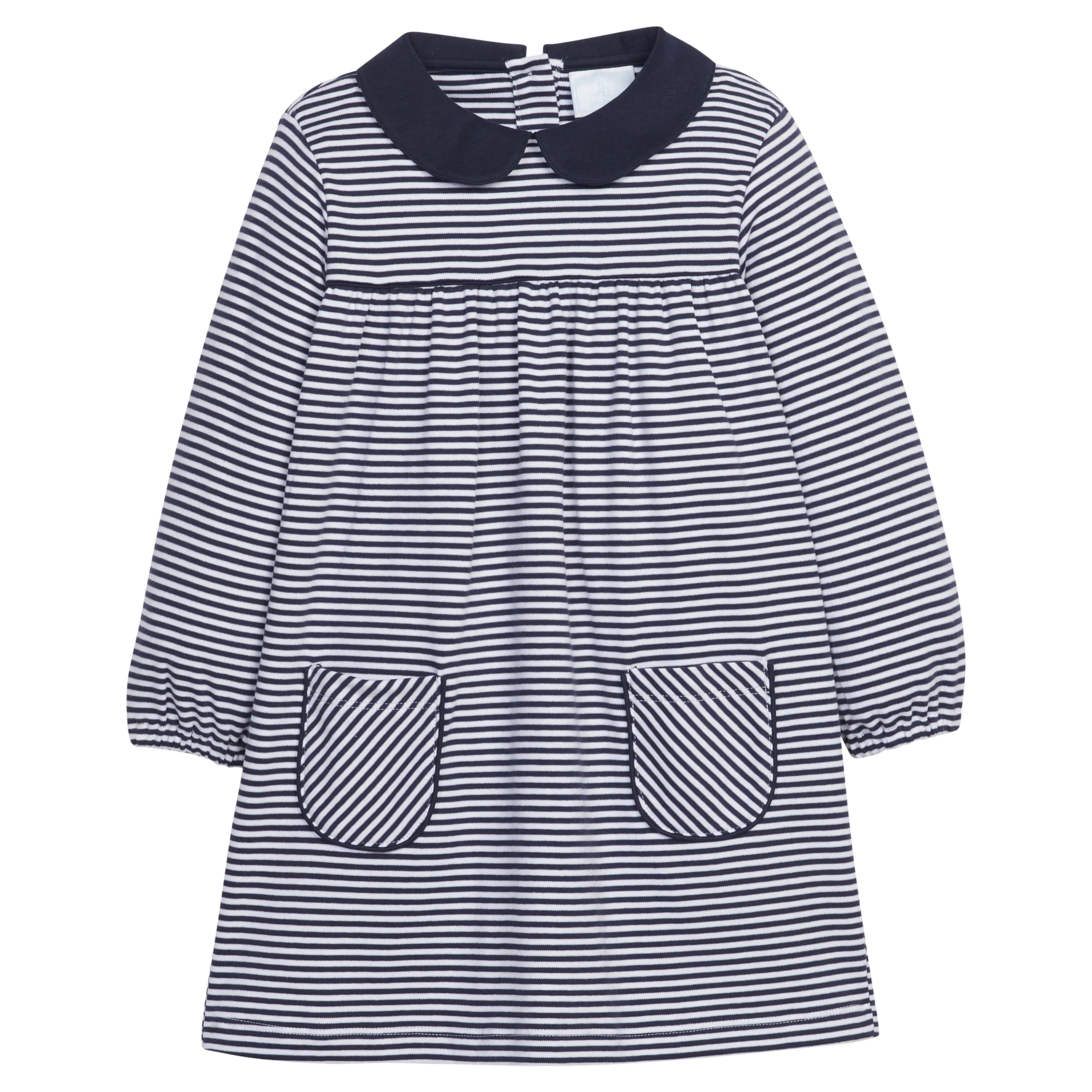 Evelyn Dress - Navy Stripe