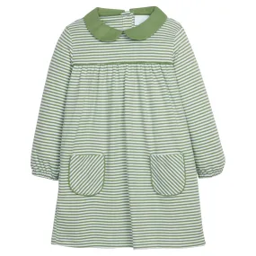 Evelyn Dress - Watercress Stripe