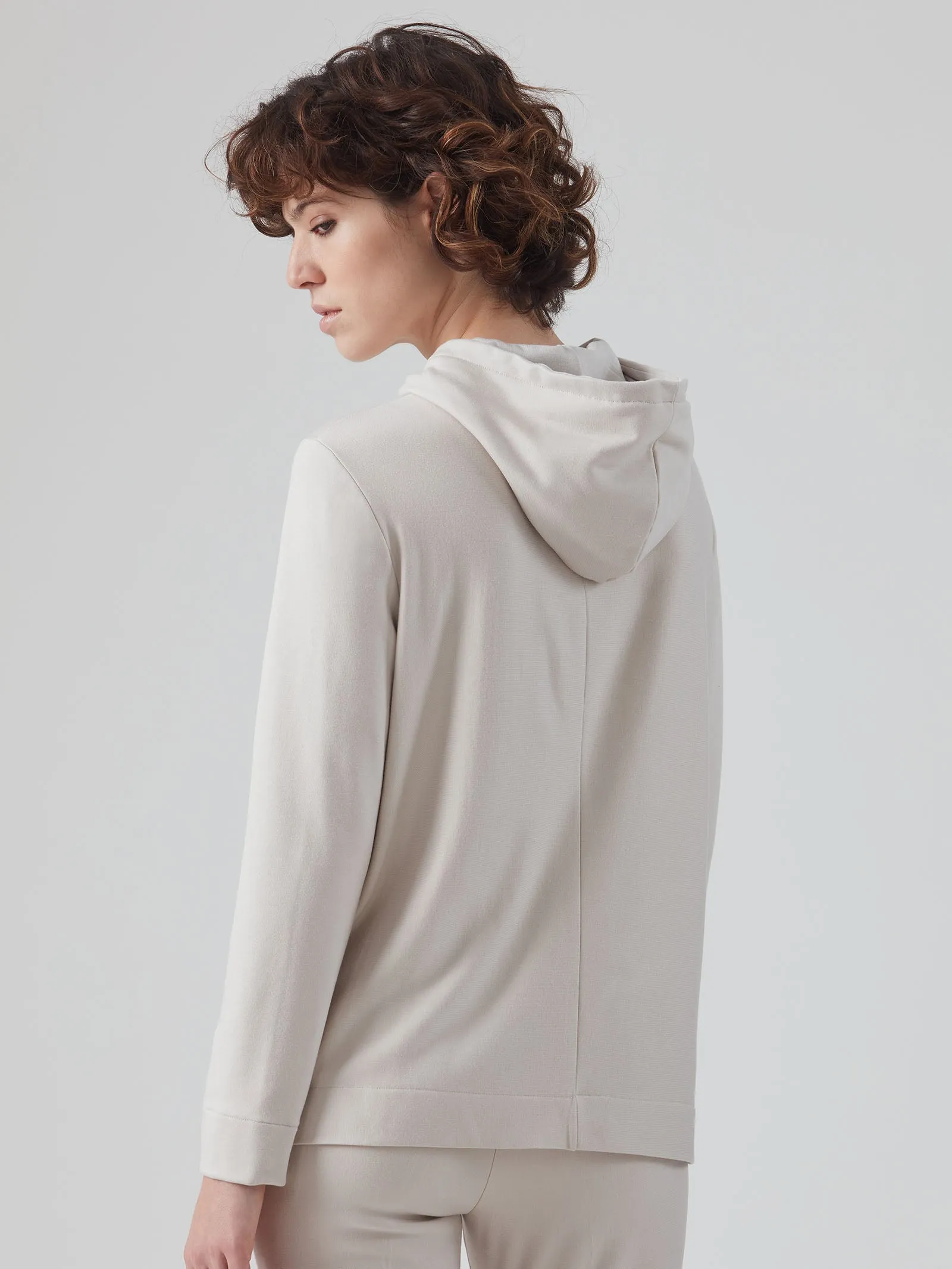 Felpa con cappuccio in Eco Techno Fleece