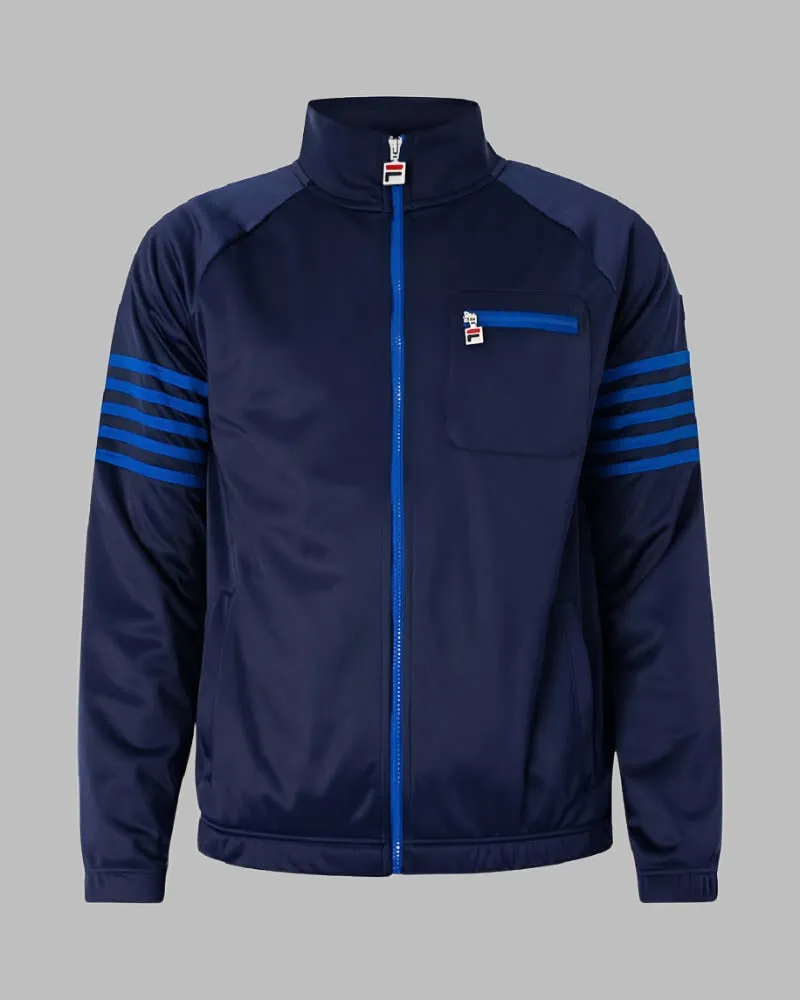 FILA VANN 5 Stripe Track Top Fila Navy/Bright Blue