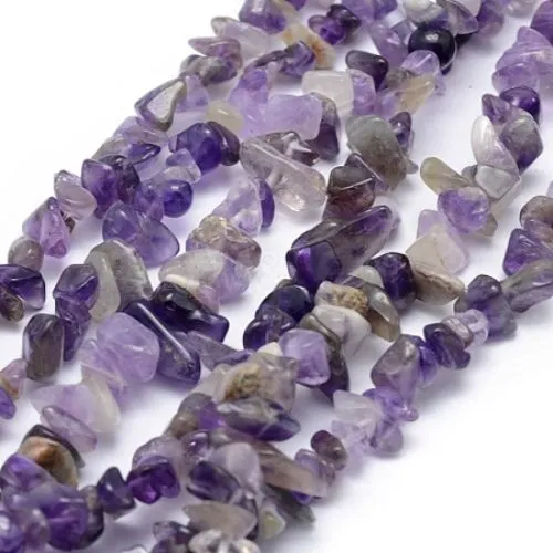 Gemstone Beads, Amethyst, Natural, Free Form, Chip Strand, 5-8mm