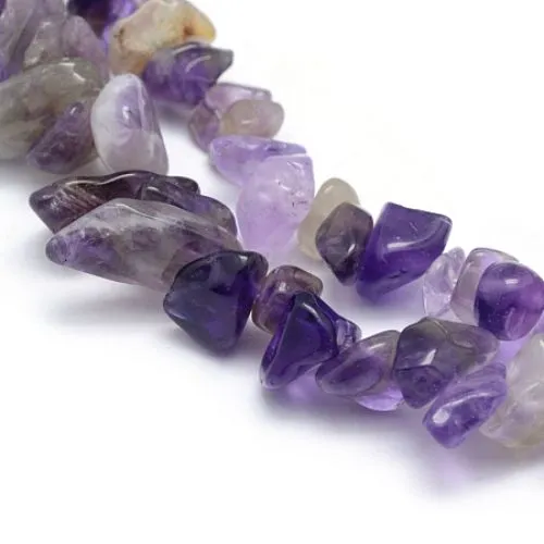 Gemstone Beads, Amethyst, Natural, Free Form, Chip Strand, 5-8mm