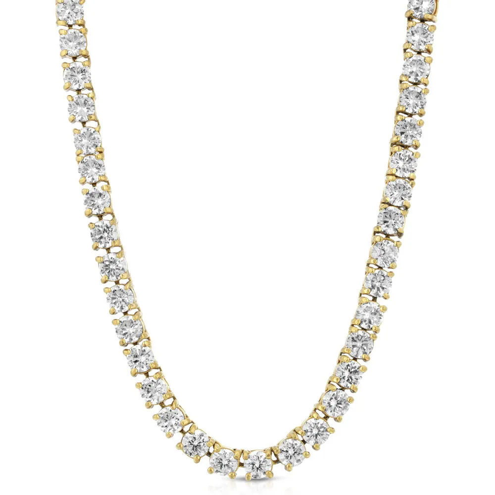 Gold Diamond Tennis Chain 4mm