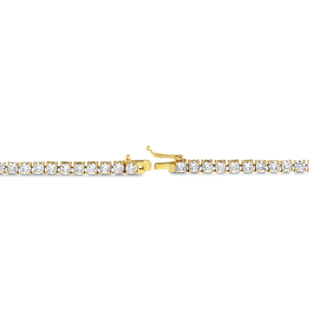 Gold Diamond Tennis Chain 4mm