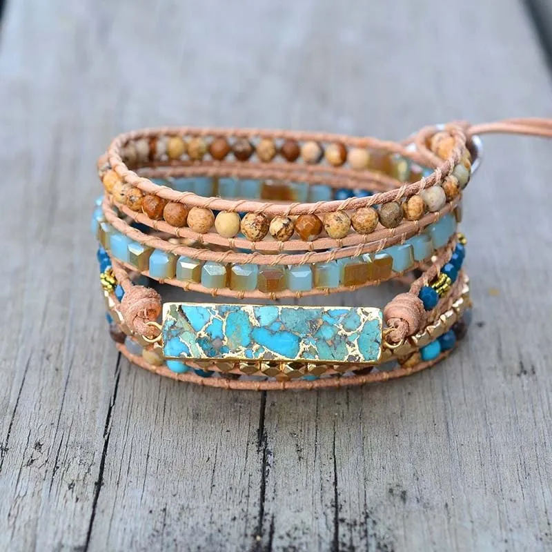 Golden Ocean Turquoise Wrap