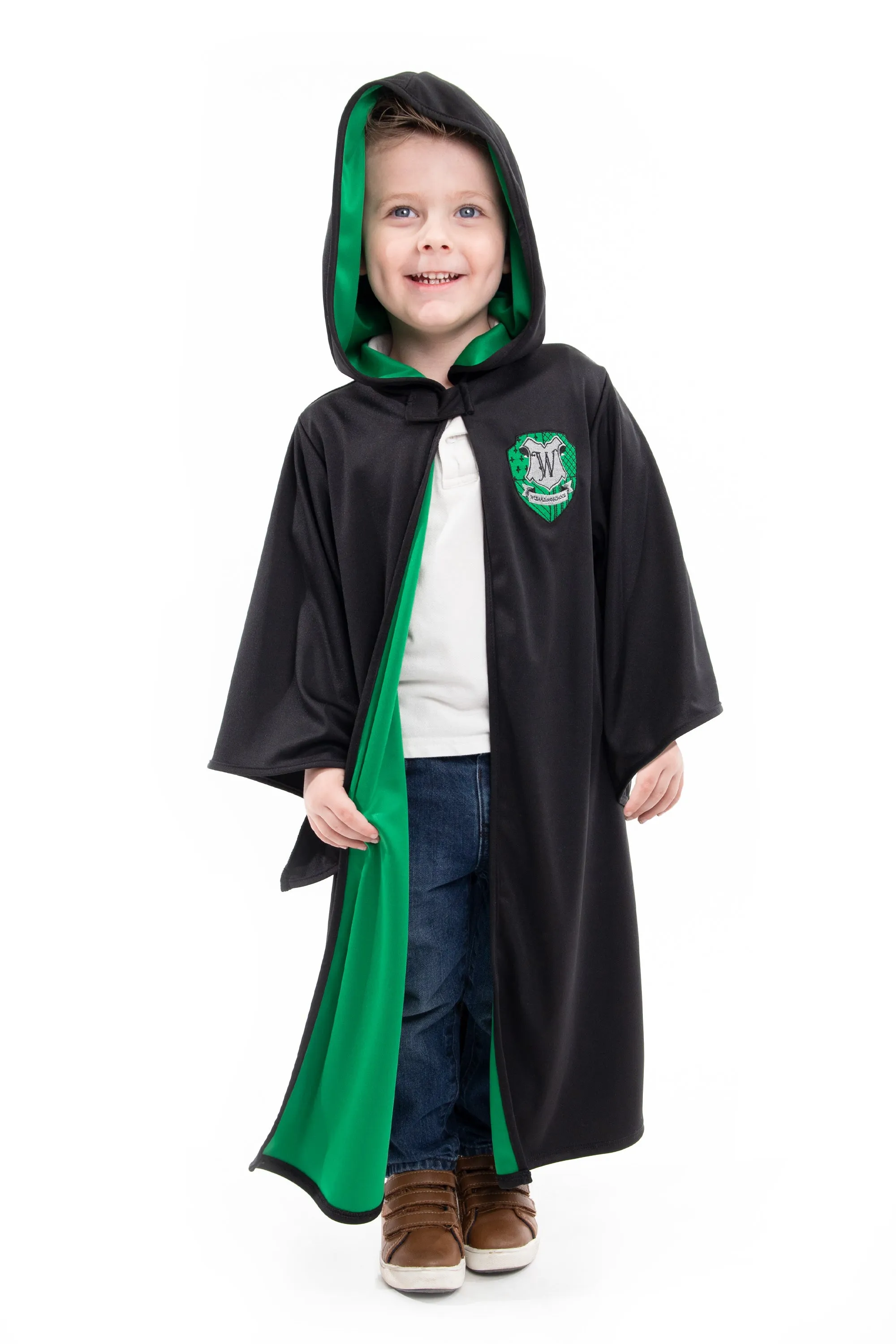 Green Hooded Wizard Robe