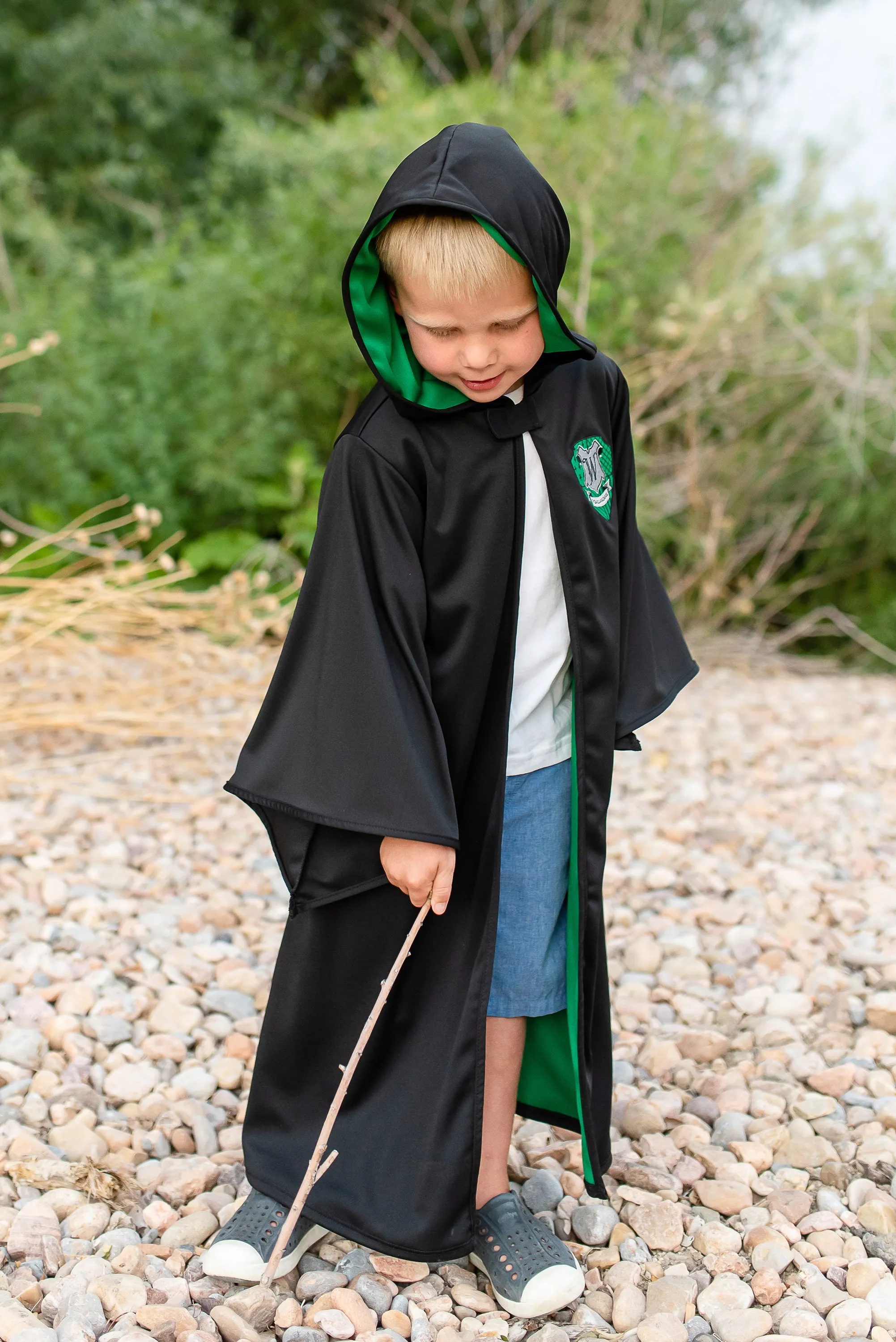 Green Hooded Wizard Robe