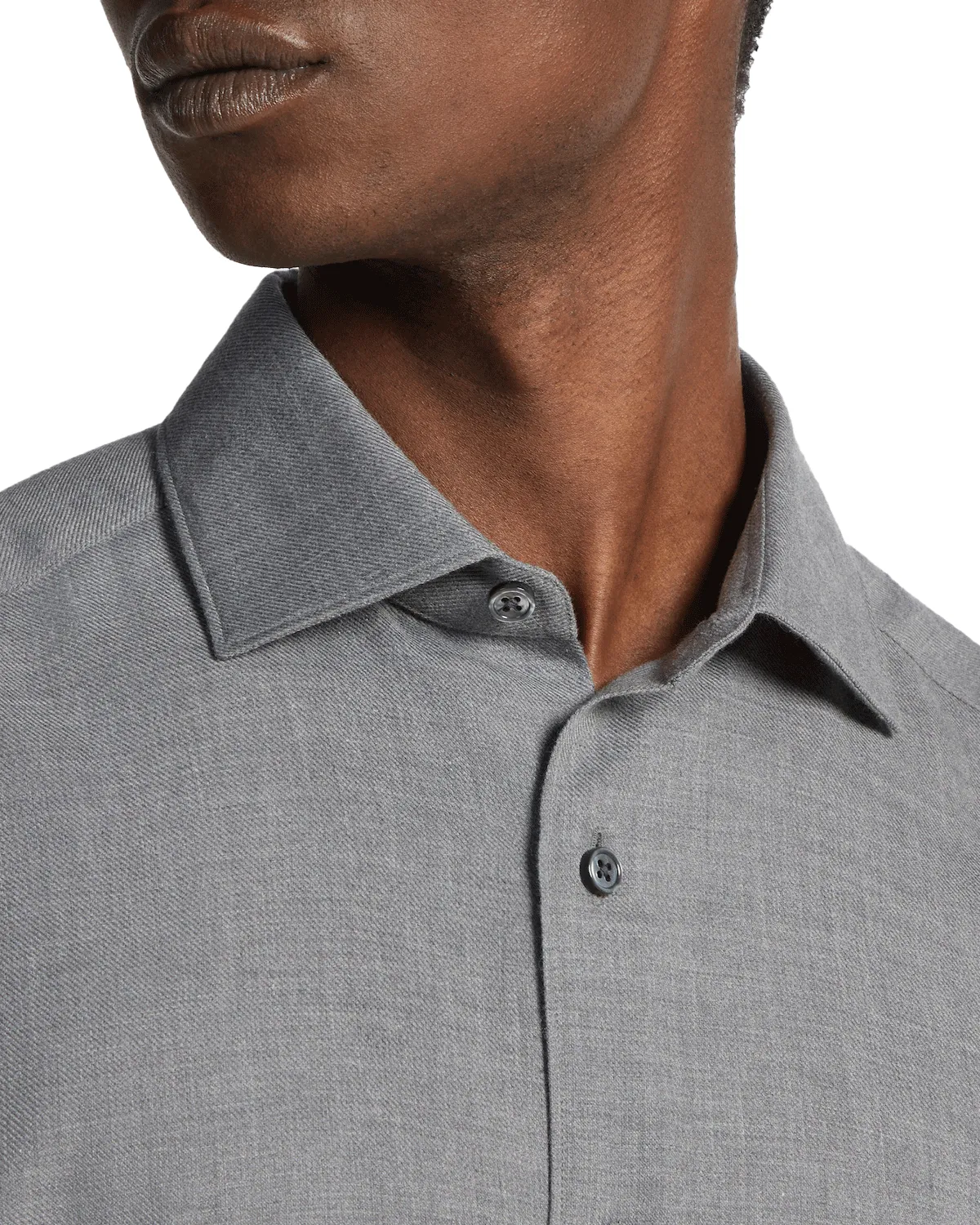 Grey Solid Cashco Sportshirt