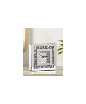 Hestia Crystal Border Mantel Clock