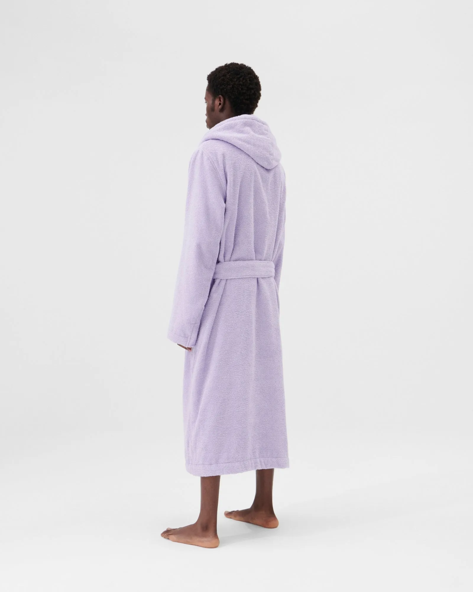 Hooded Bathrobe in Lavender