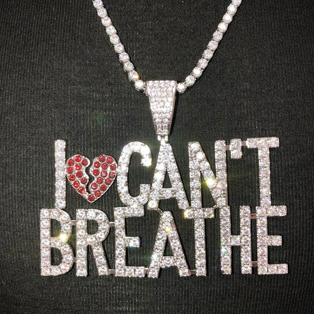 I Can't Breathe Bling Bling Hip Hop Pendant