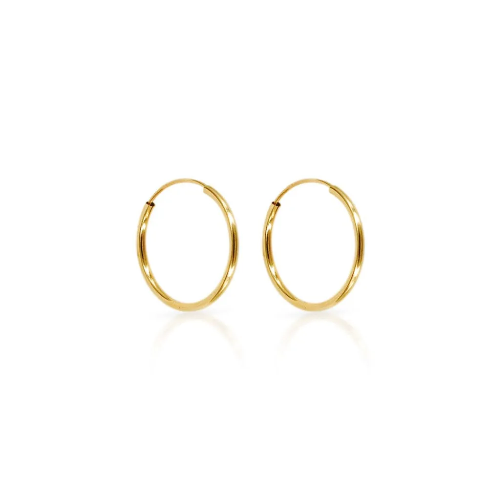 Infinity Hoops 12mm 14K Yellow