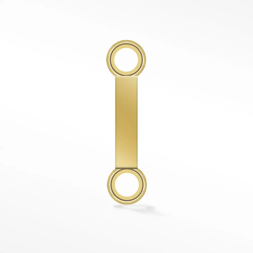 Initial 5mm 14K Gold Sideways Connectors for Permanent Jewelry