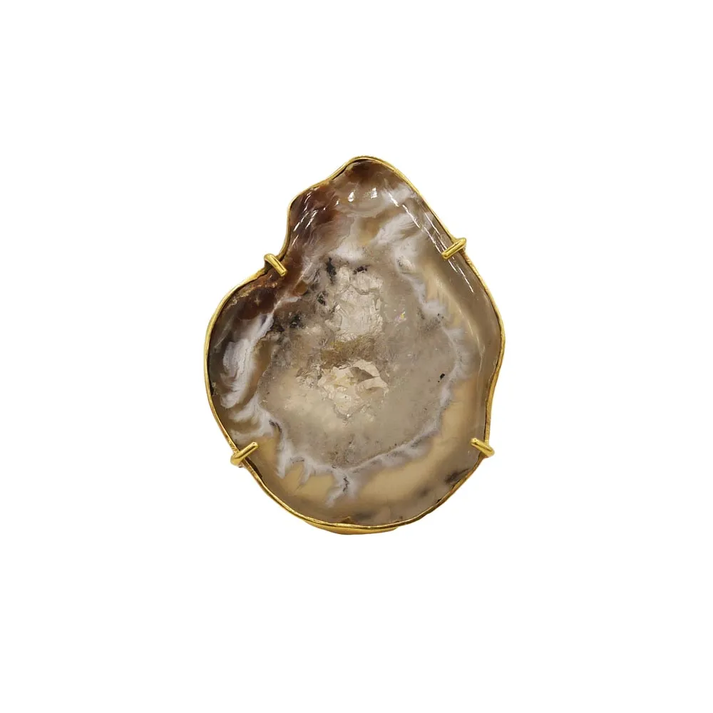 Jiro Druzy Agate Ring