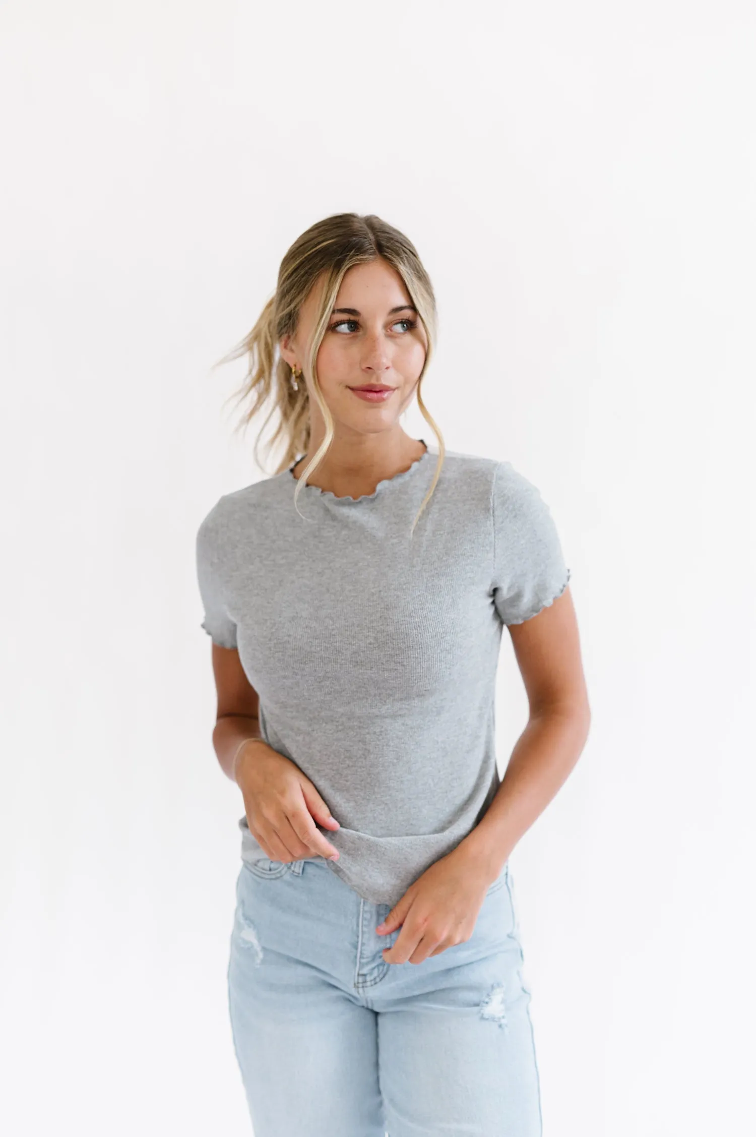 Karli Top in Gray