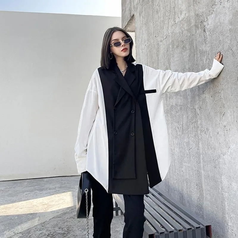 Kumiko Loose Notched Collar Long Sleeve Shirt