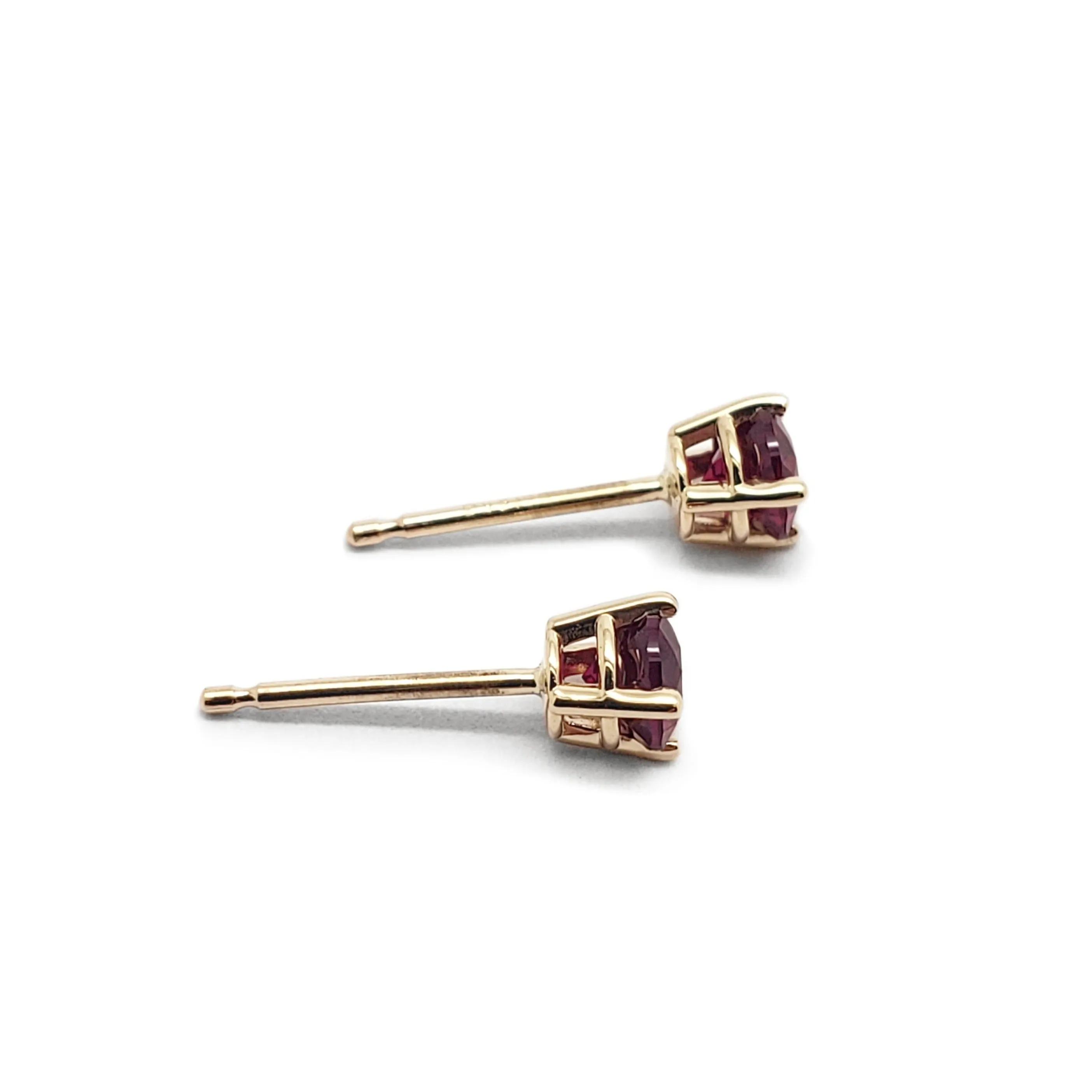 Lab Ruby Earrings