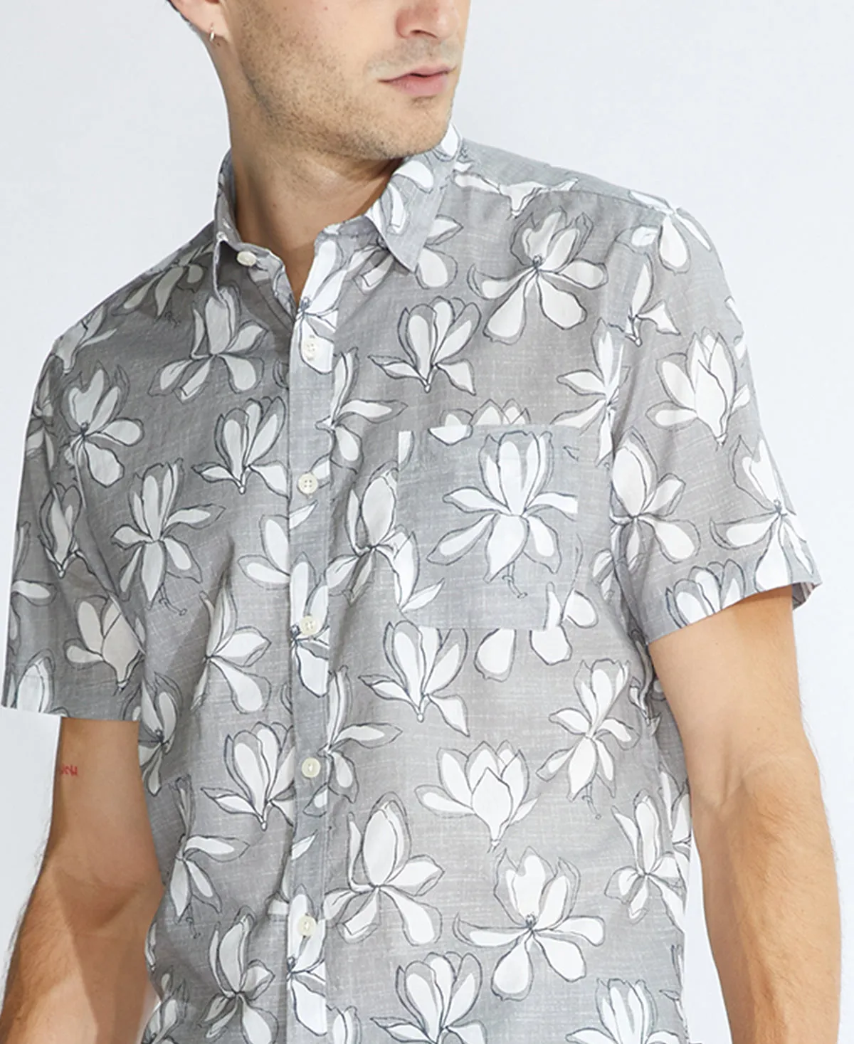 Lanai Printed Shirt (Gray)