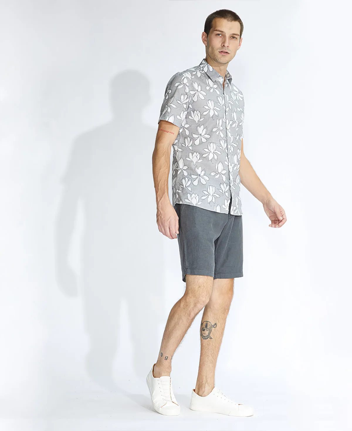 Lanai Printed Shirt (Gray)