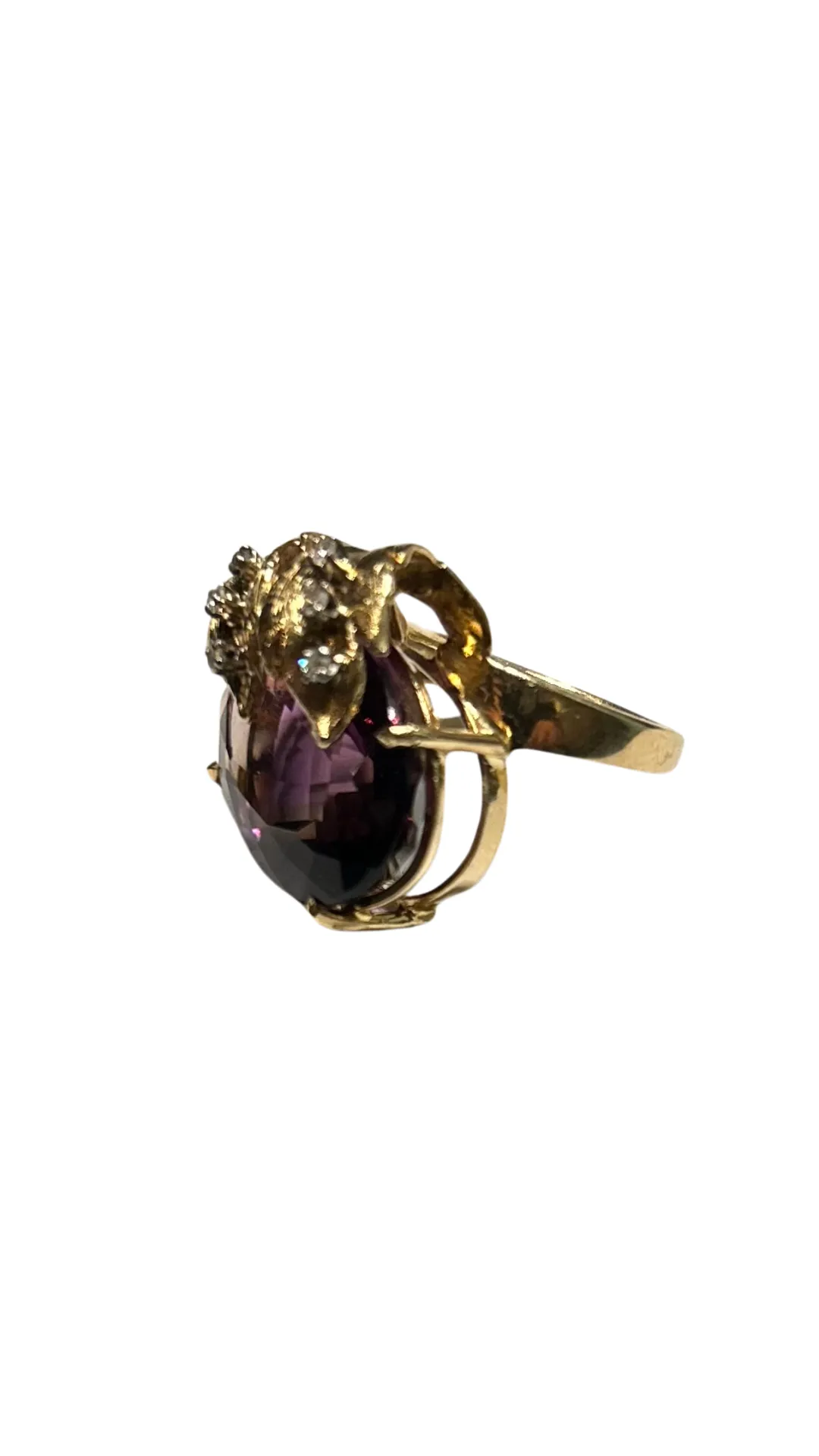 Leaf Amethyst Ring