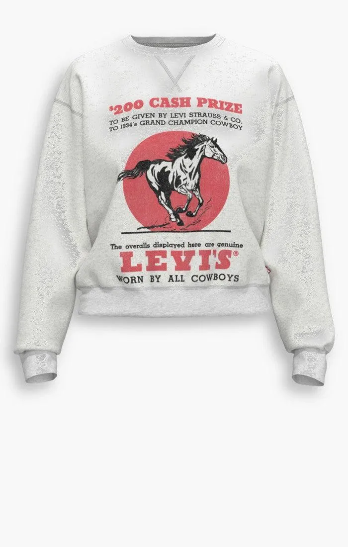 Levi's Graphic Heritage Crew In Orbit Heather Grey