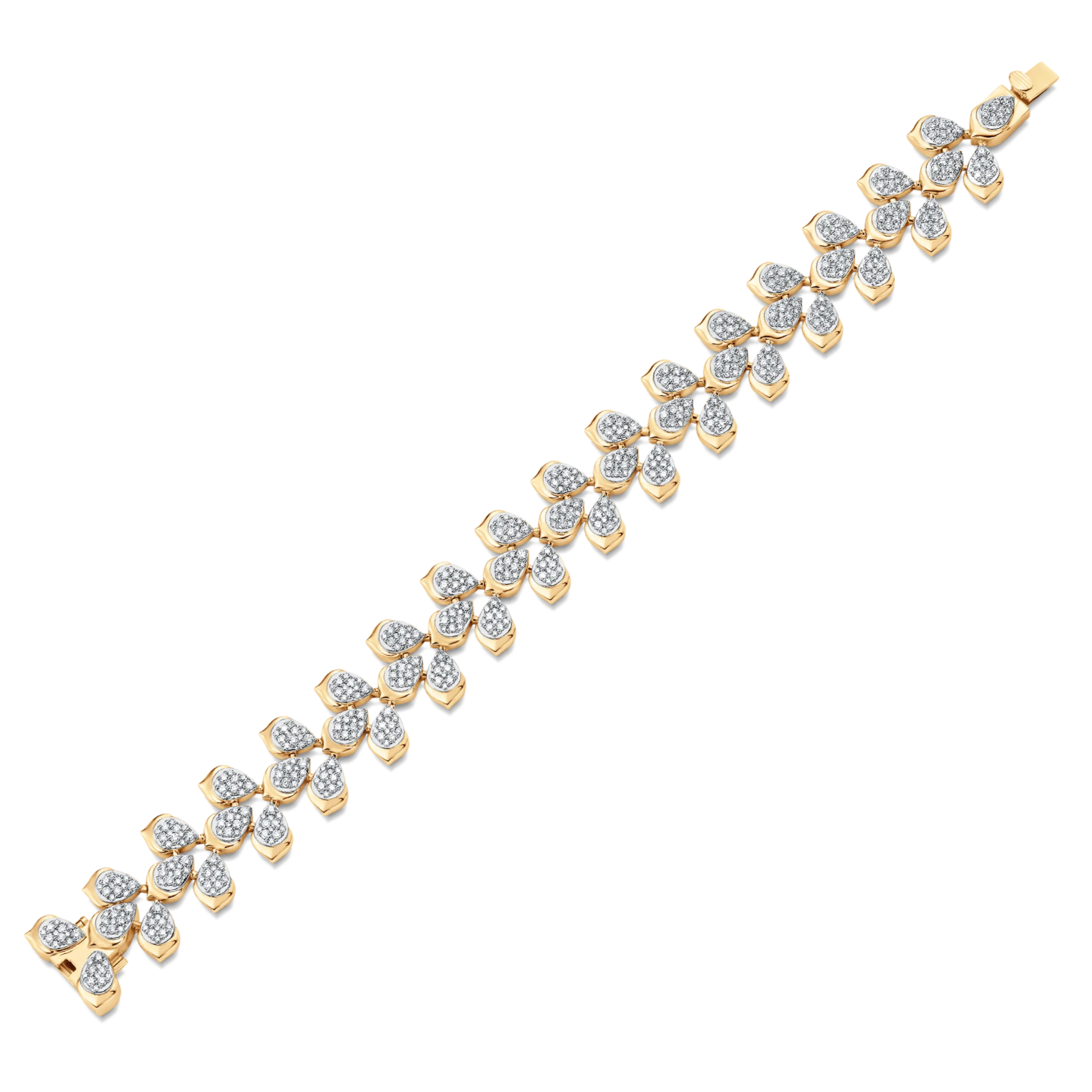 Lierre Gold and Diamond Full Pear Bracelet