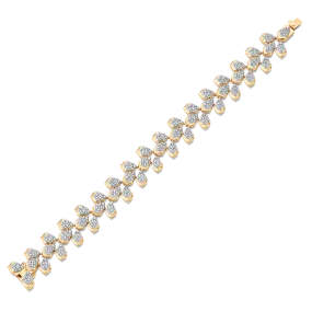 Lierre Gold and Diamond Full Pear Bracelet