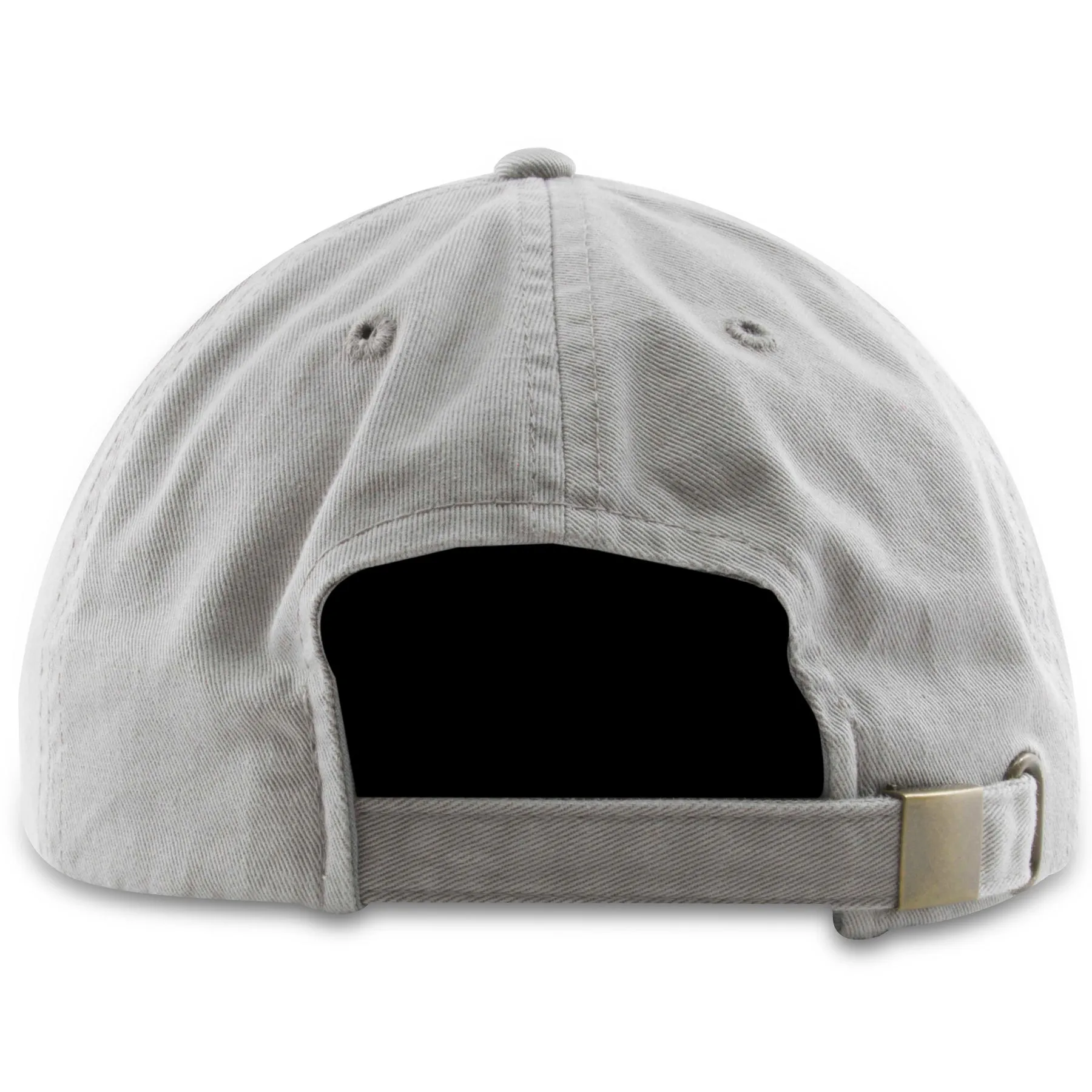 Light Gray Blank Distressed Dad Hat