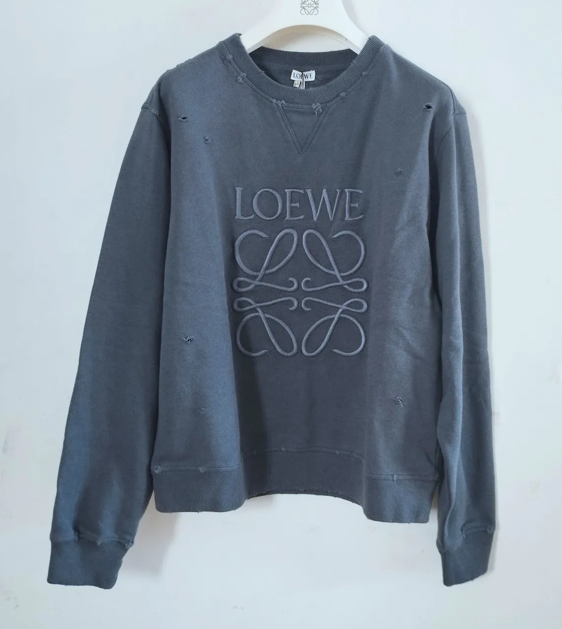 LOEWE  |Distressed Anagram sweatshirt in cotton