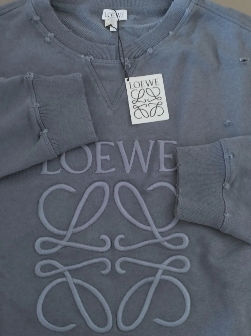 LOEWE  |Distressed Anagram sweatshirt in cotton