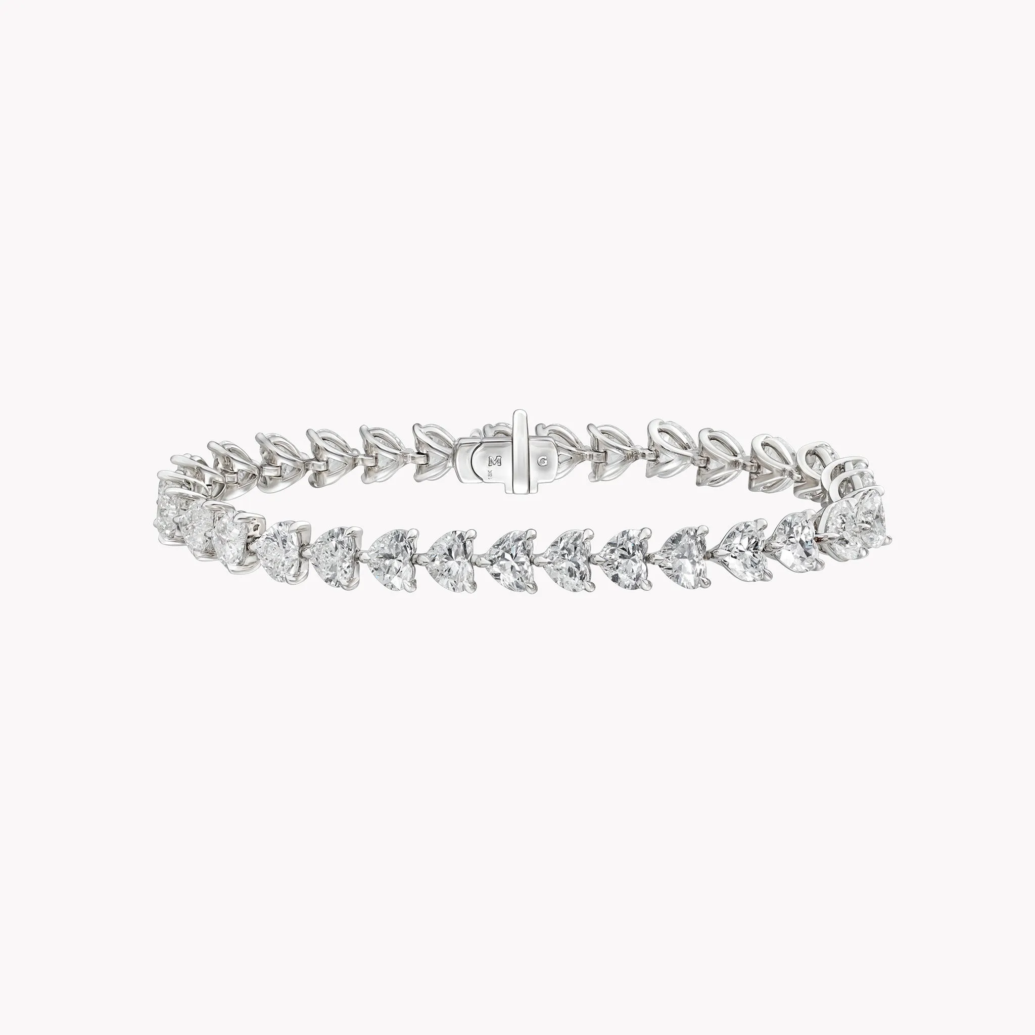 Luxe Heart Shape Tennis Bracelet